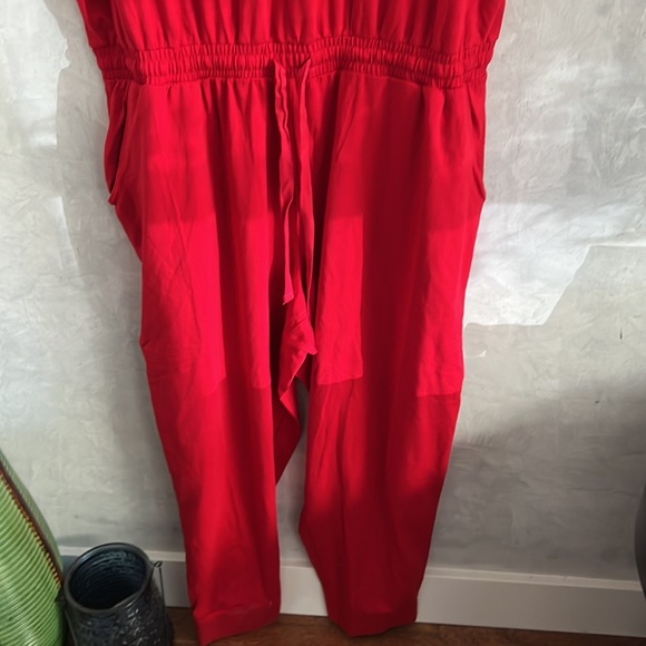 Red Calvin Klein Sleeveless womens Casual Jumpsuit, NWT - Picture 3 of 10